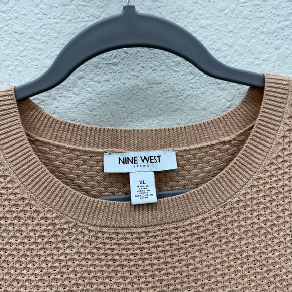 Nine West Knit Short Sleeve Pullover Sweater Shirt Top Womens size XL - Picture 2 of 9